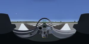 A full spherical panorama of the Eurofighter Typhoon cockpit